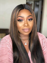 Load image into Gallery viewer, Peace - 24&quot; Brown wig with highlights - Nu Hair